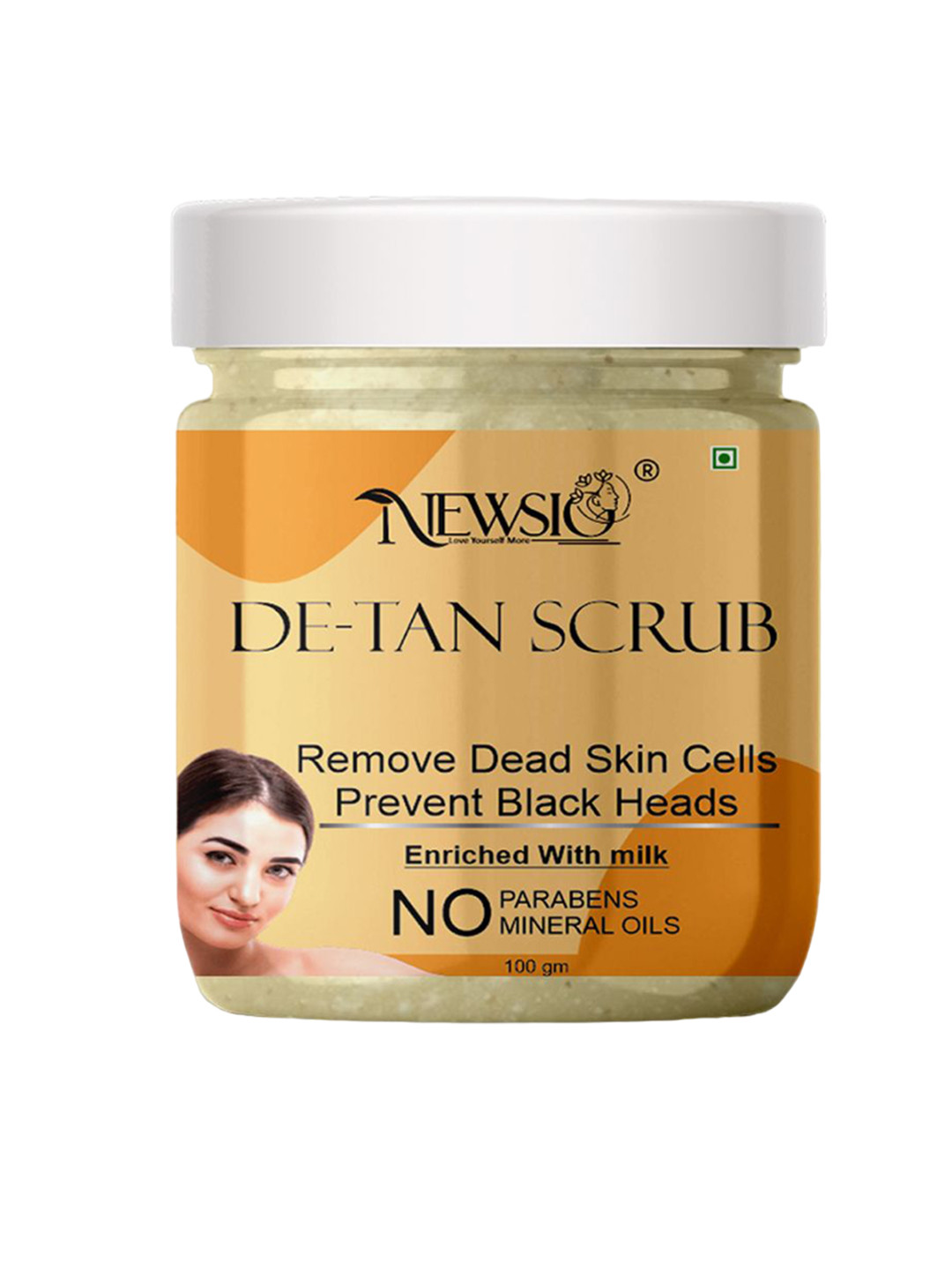Newsio De-Tan Face Scrub With Milk-100g