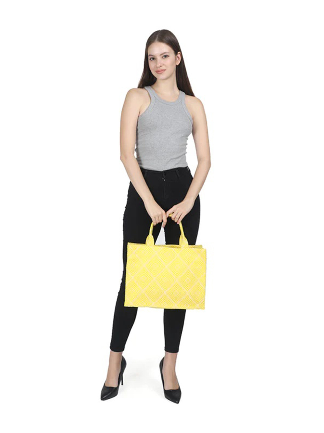 INDIVIDUAL DDESIGN tropical Pattern Jacquard Weave Structured Handbag