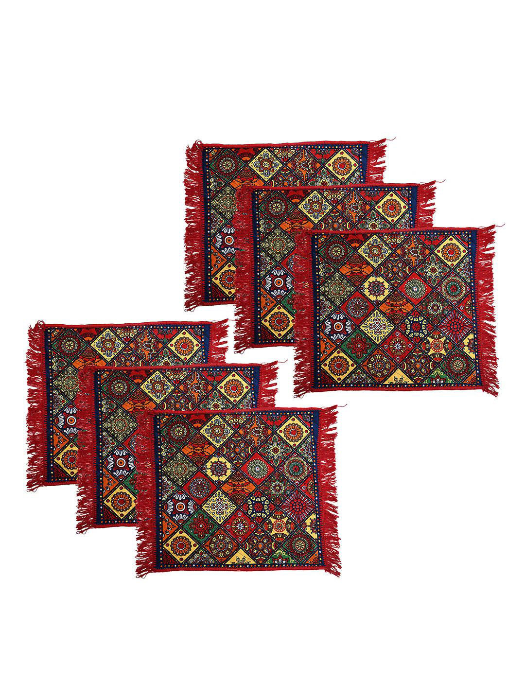 Kuber Industries Velvet 6 Piece Light-Weight House Warming Prayer Mats