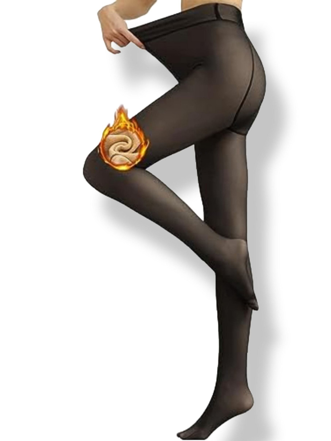 Hill Islands Solid Dual-Tone High-Waisted Stretchy Winter Leggings