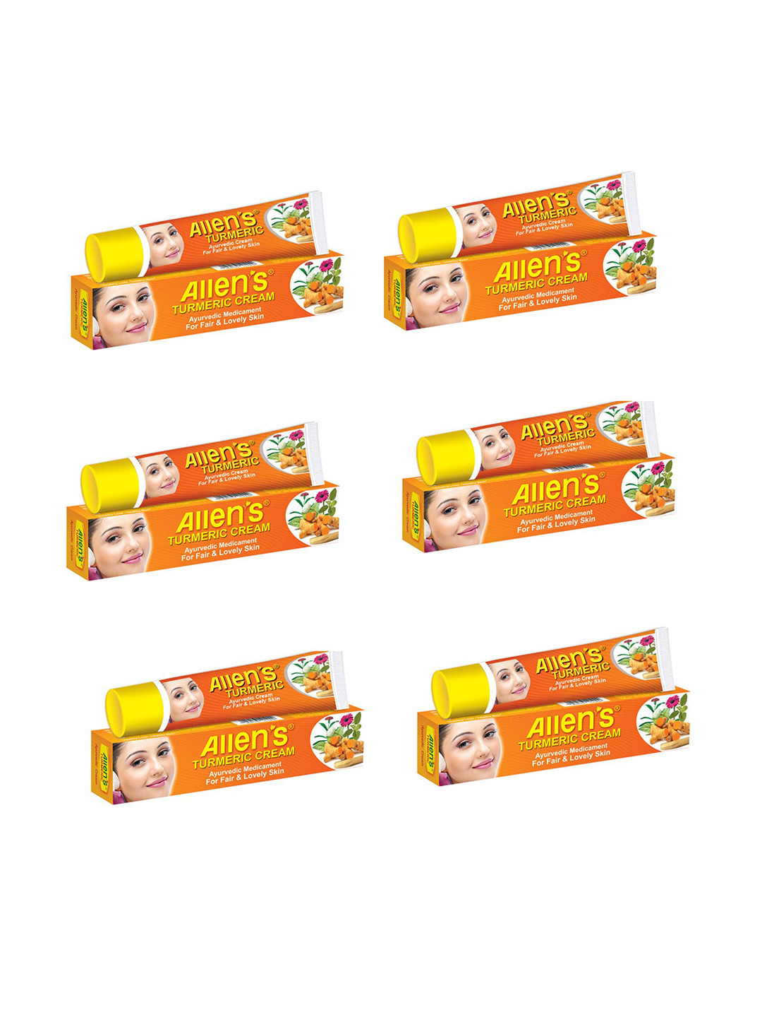 ALLEN Set Of 4 Turmeric Cream - 20 g Each