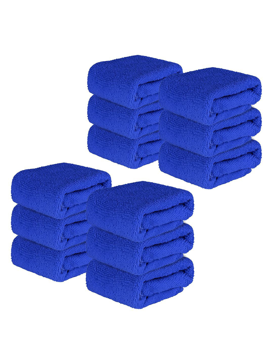 Kuber Industries Royal Blue 12 Pieces Pure Cotton 250 GSM Face Towels