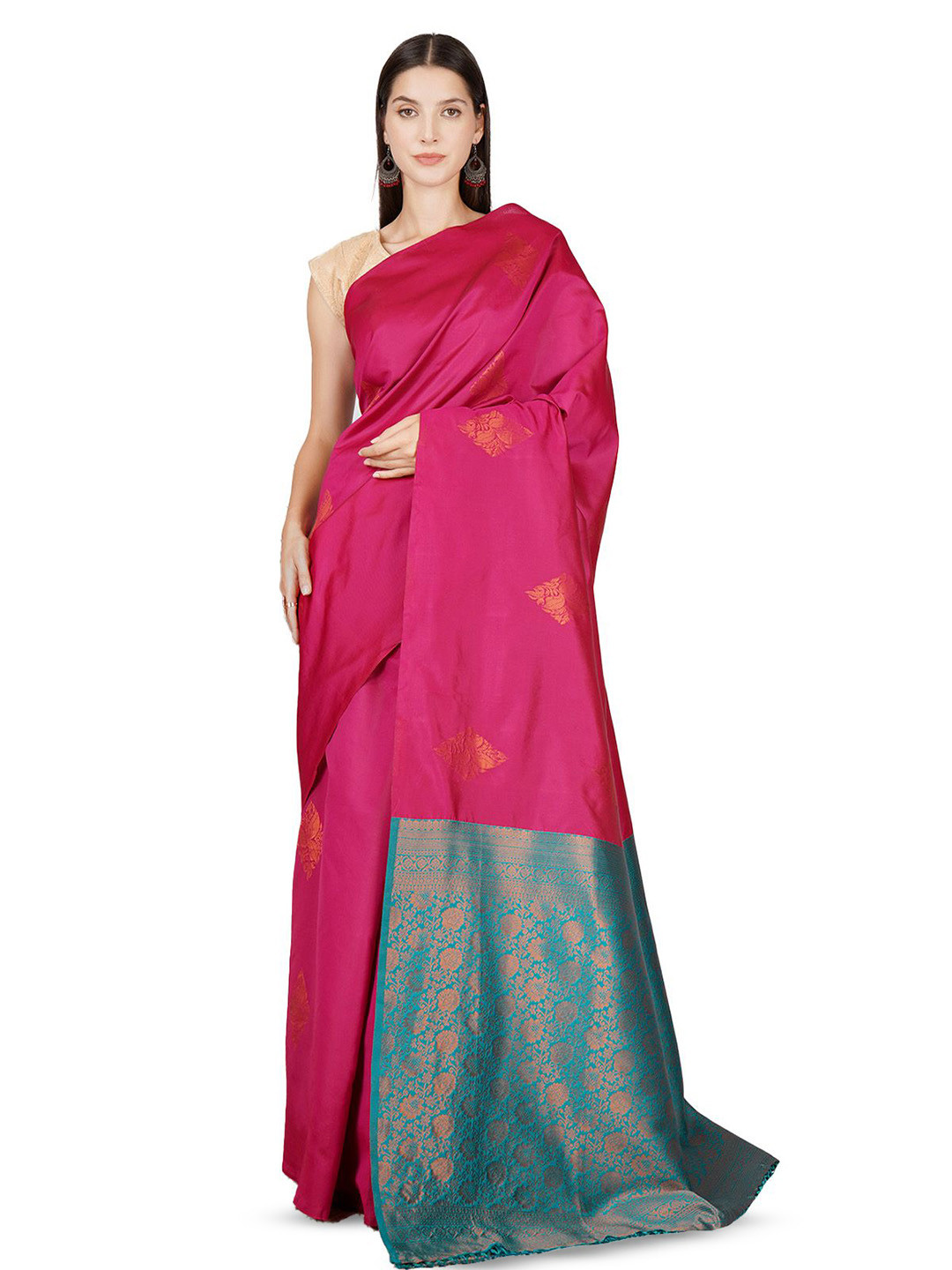 Studd Muffyn Ethnic Motifs Zari Banarasi Saree