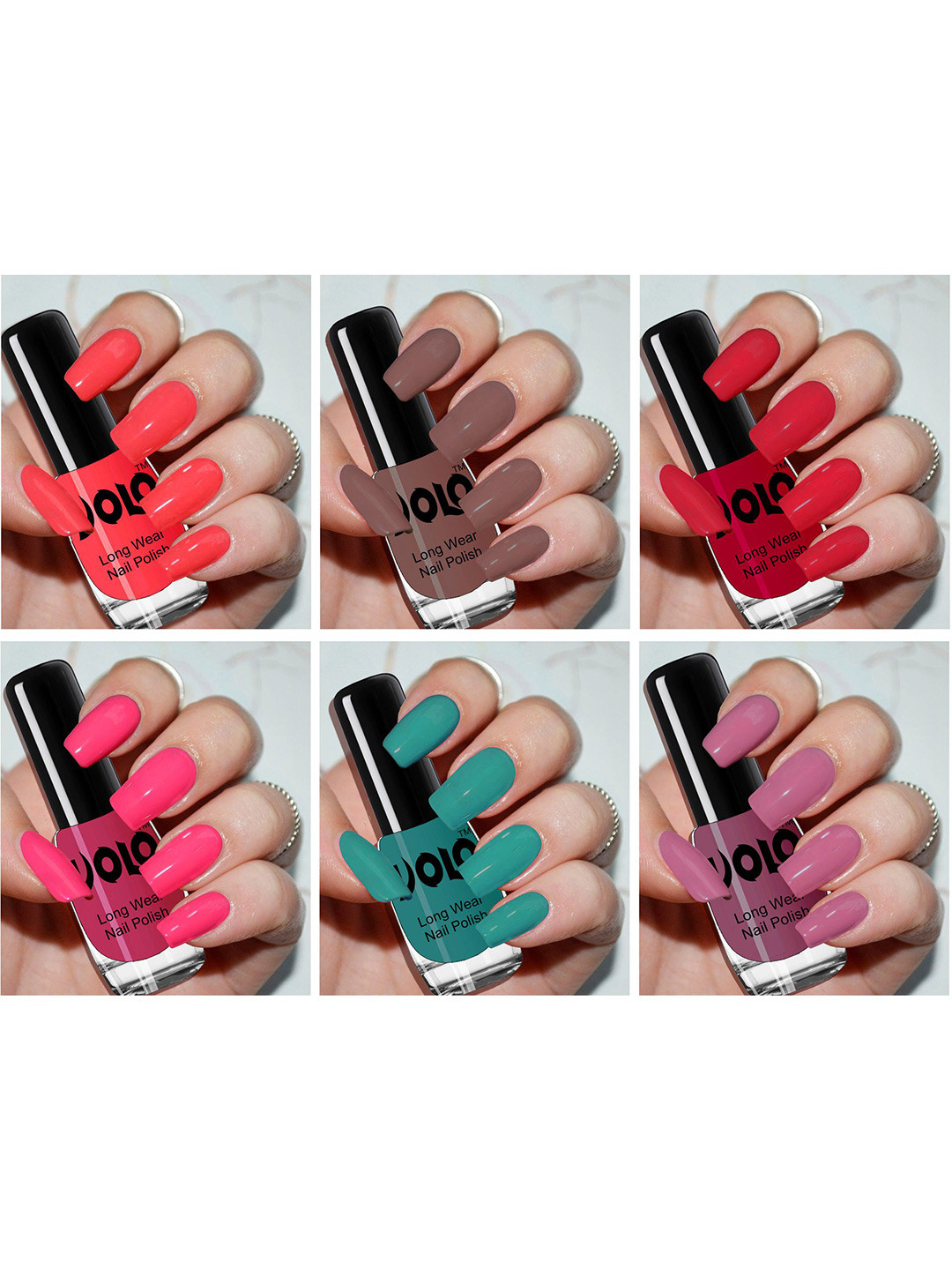 VOLO Set Of 6 Perfection Shine Nail Polish - 5 ml Each -VT-039