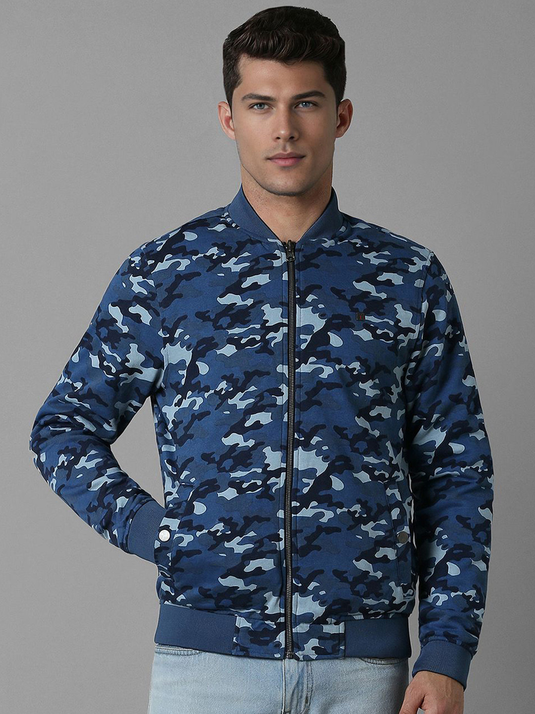 Louis Philippe Jeans Men Reversible Bomber Jacket