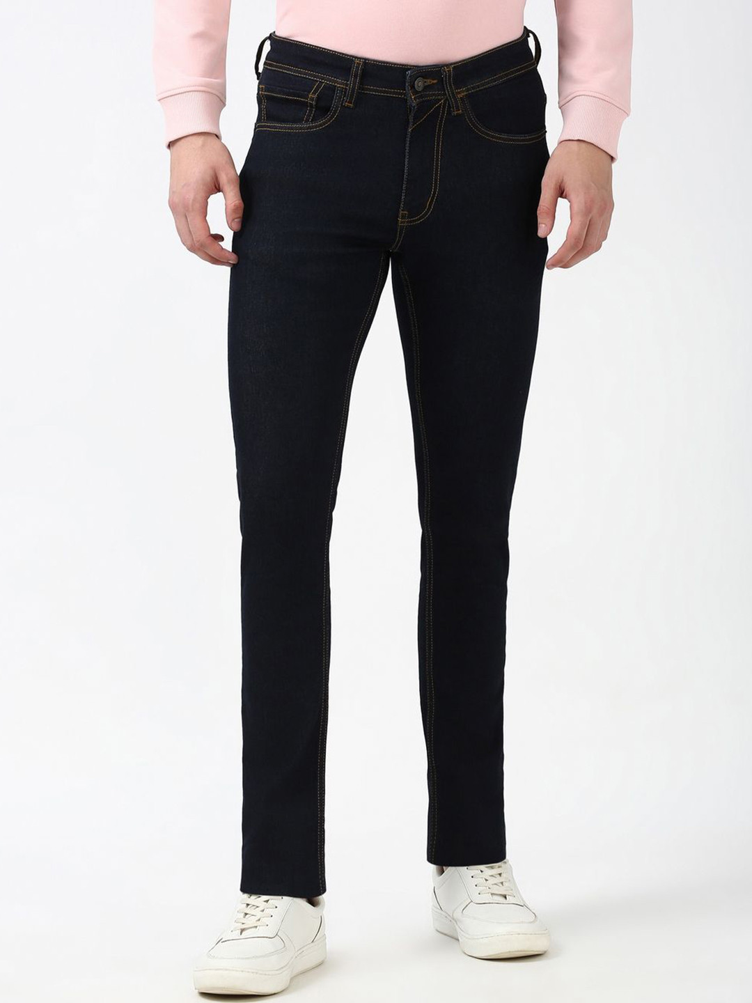 Peter England Casuals Men Solid Clean Look Cotton Slim Fit Jeans