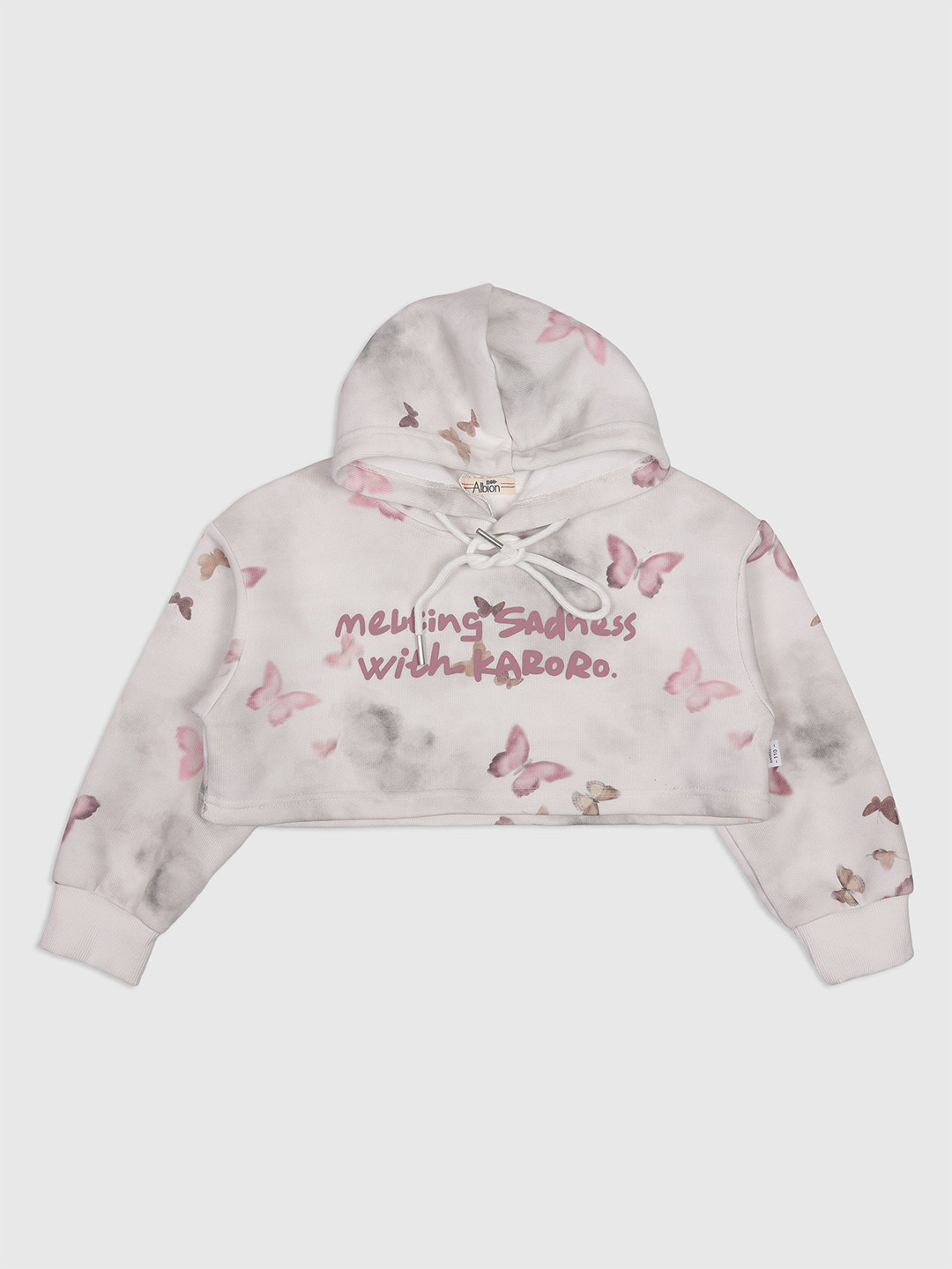 CHUNMUN Girls Hooded Crop Sweatshirt