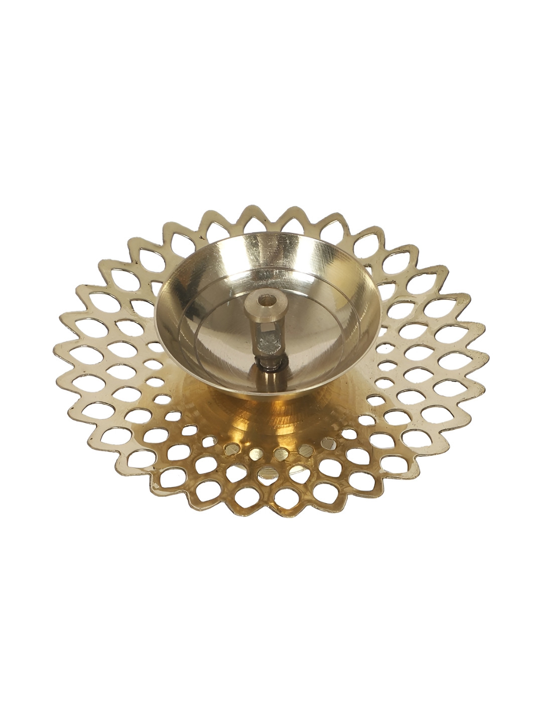 Amaya Decors Gold-Toned Round Pooja Diya