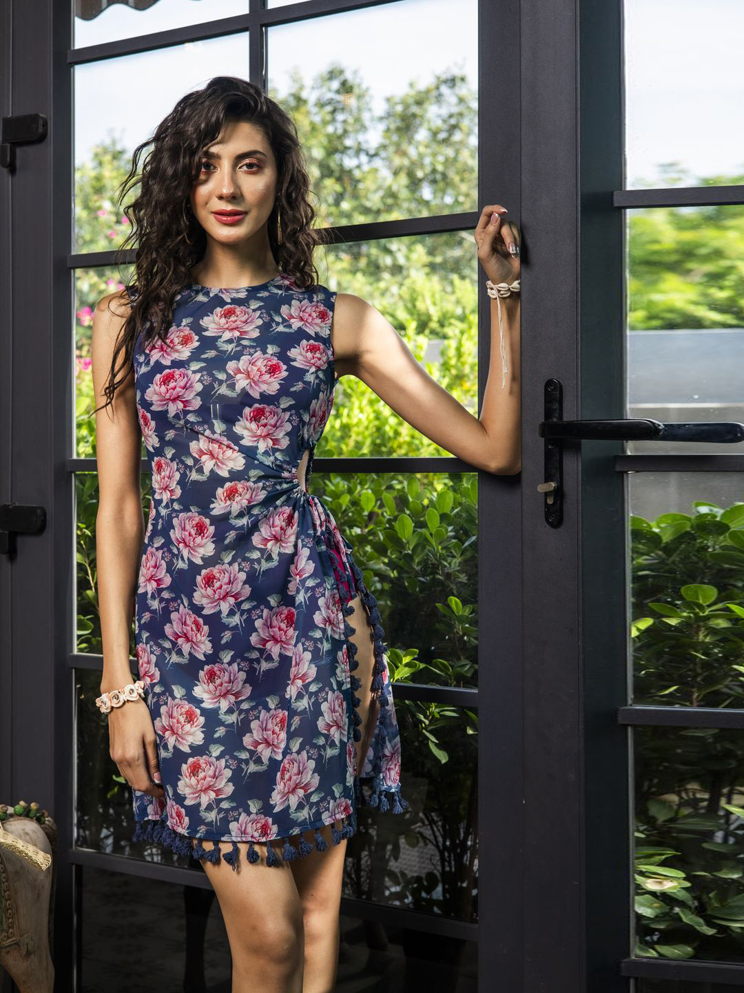 Aoba Women Solid Shoulder Strap Three Piece Swim Set