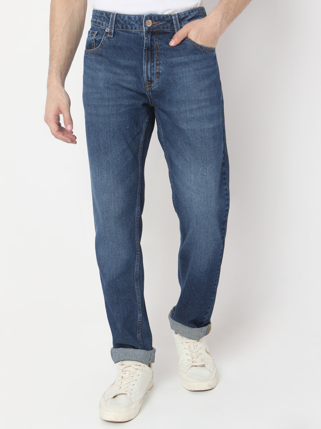 SPYKAR Non-Stretchable Pure Cotton Relaxed Fit Jeans