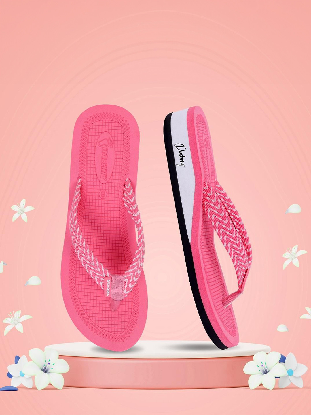 DASHNY Women Rubber Thong Flip-Flops