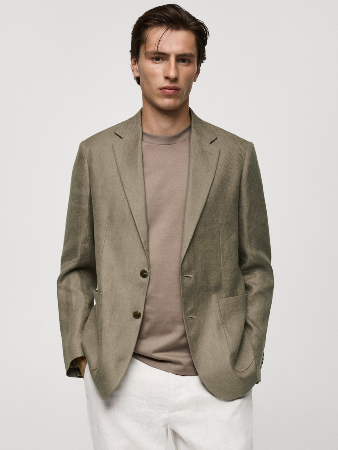 MANGO MAN Pure Linen Slim Fit Blazer