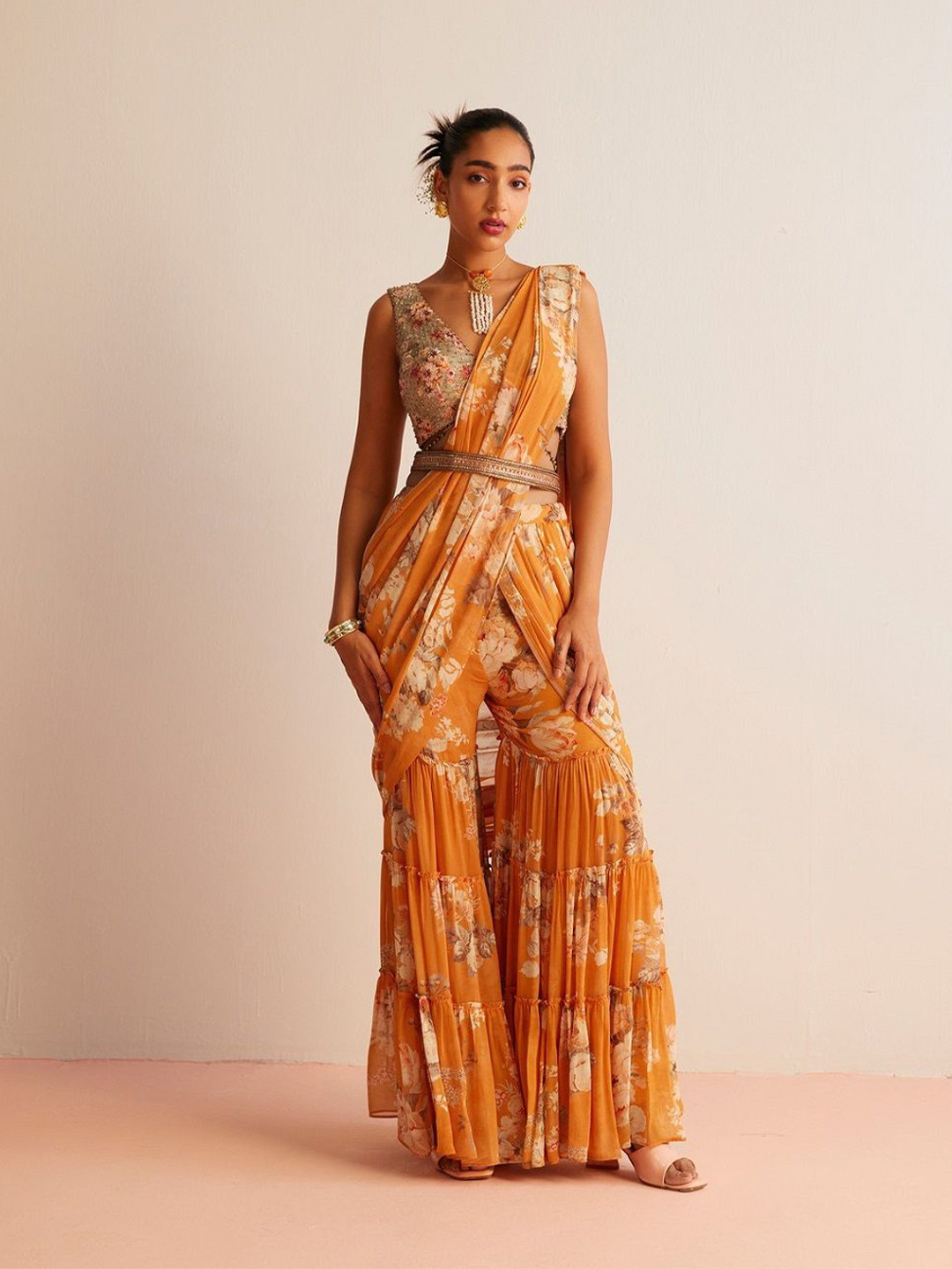 Kalista Floral Georgette Saree