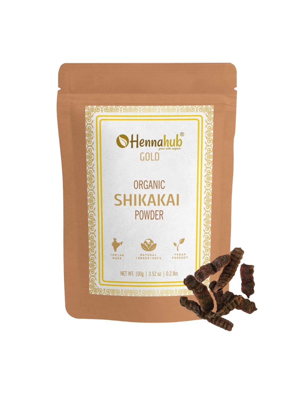 HENNAHUB Shikakai Powder For Gentle Hair Care & Natural Shine-100g