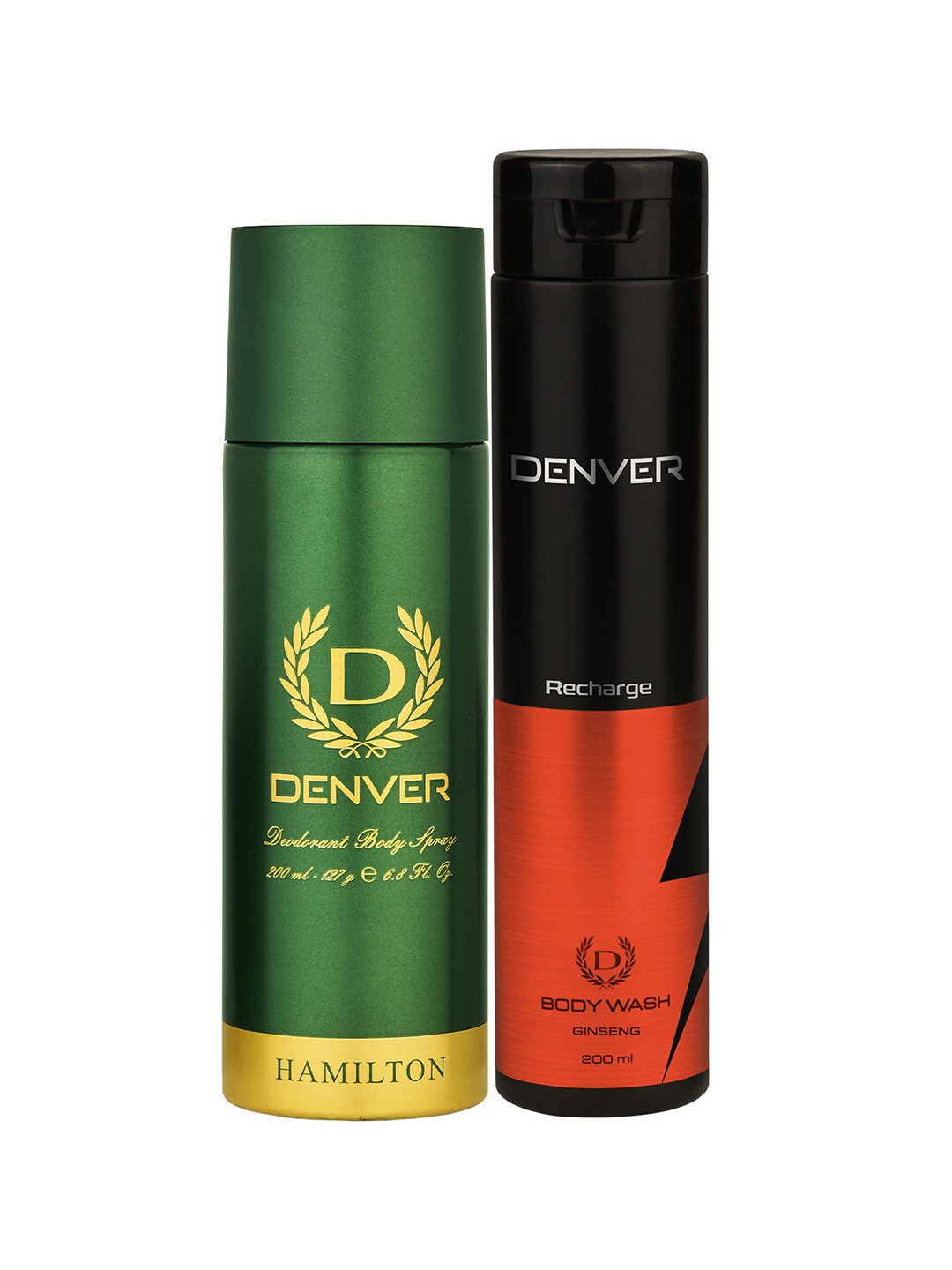 Denver Men Hamilton Deodrant 200ml & Recharge Body Wash 200ml