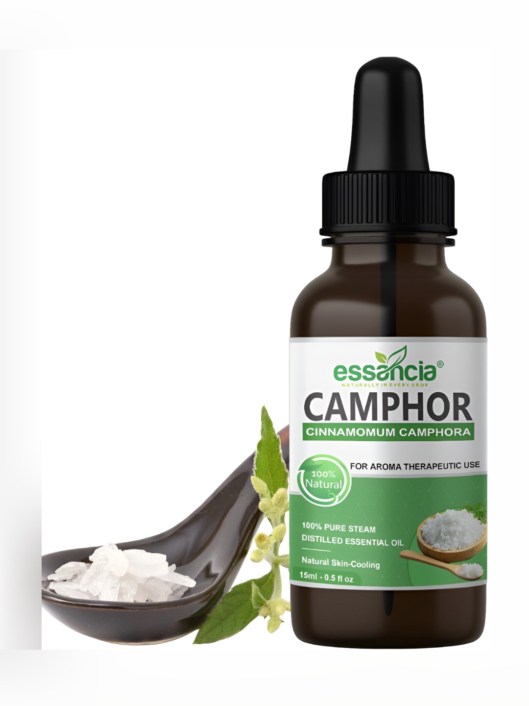 essancia Camphor Essential Oil for Respiratory Health & Aromatherapy - 15ml