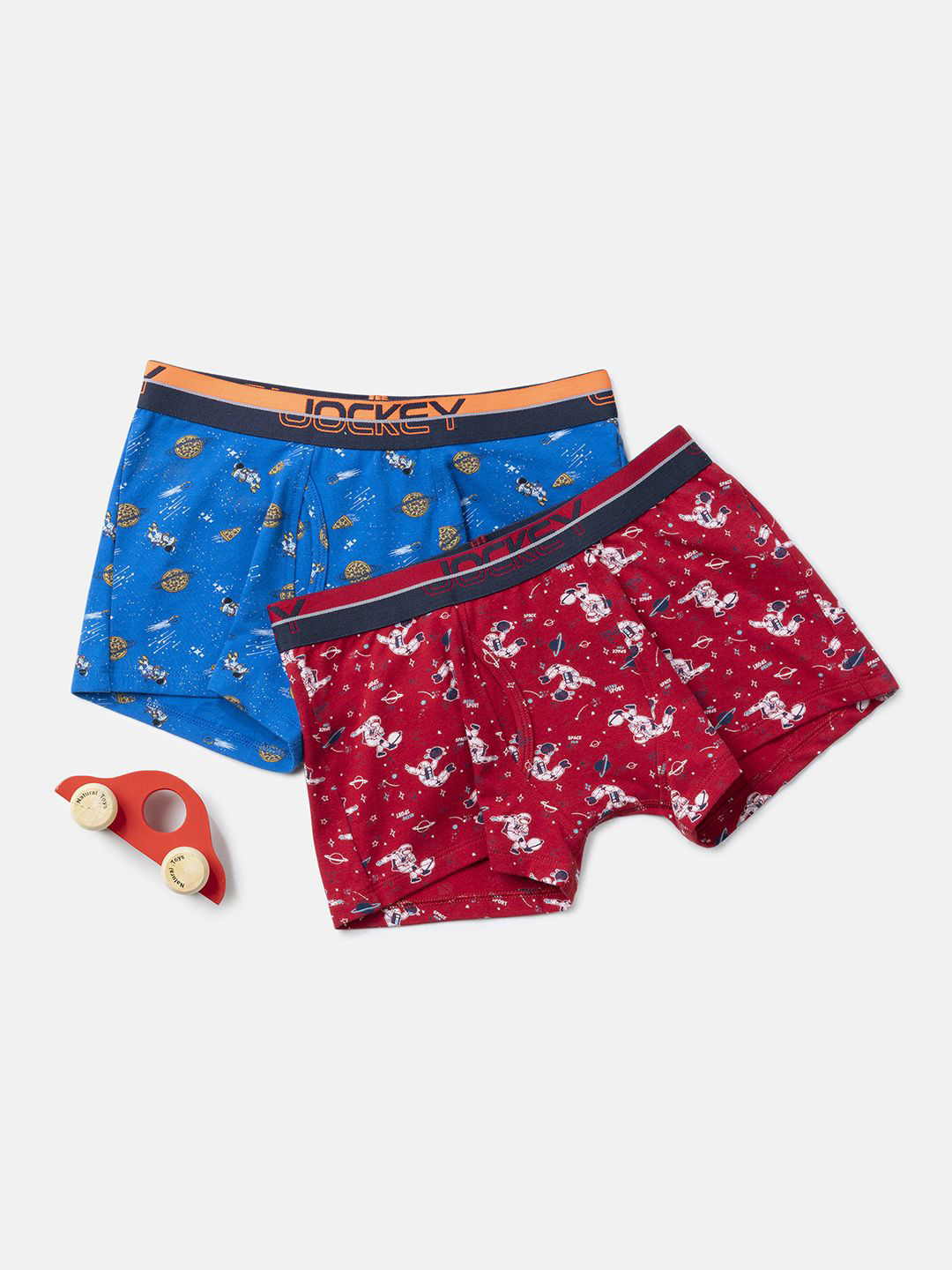Jockey Boy Pack of 2 Super Combed Cotton Printed Trunk with Ultrasoft Waistband-PB03