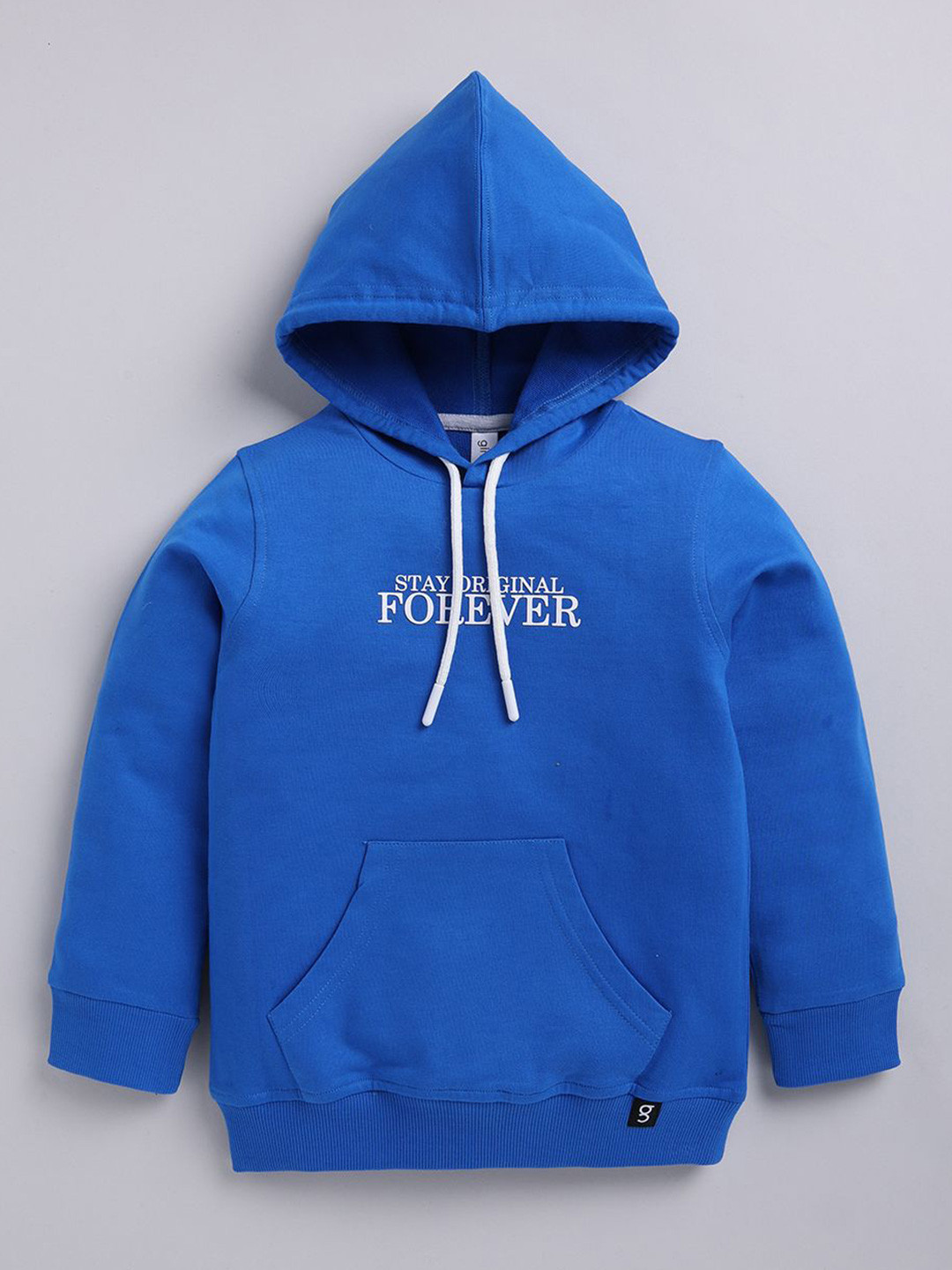 Ginie Boys Typography Printed Hooded Sweatshirt