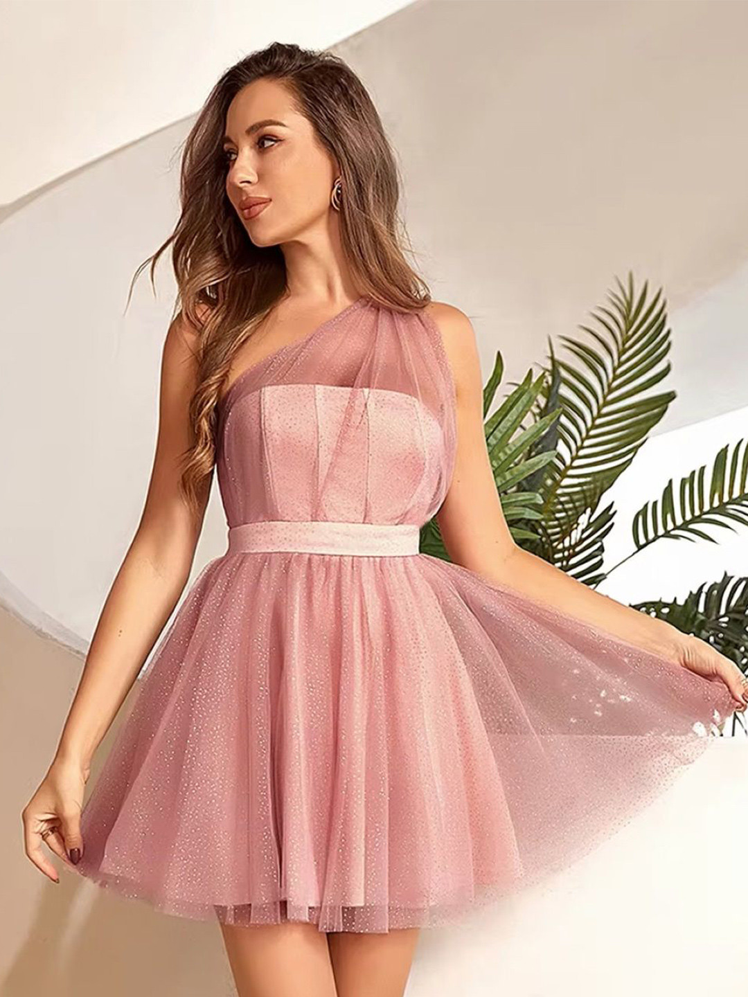 KPOP One Shoulder A-Line Dress