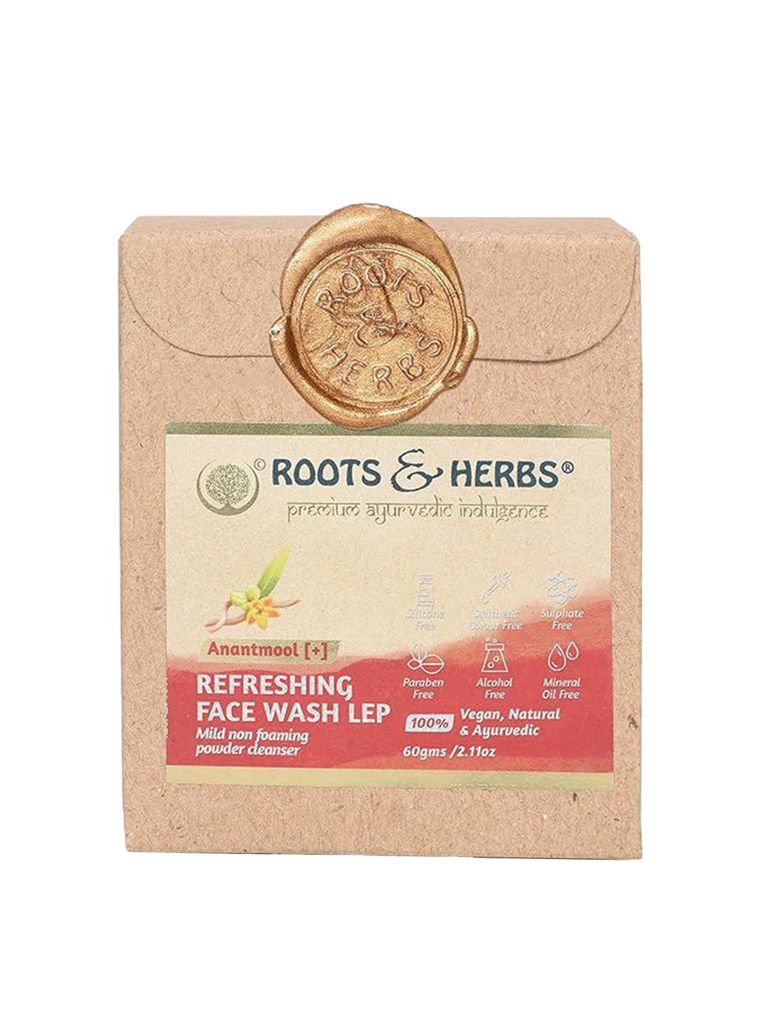 ROOTS & HERBS Refreshing Face Wash Foaming Powder With Anantmool - 60 g