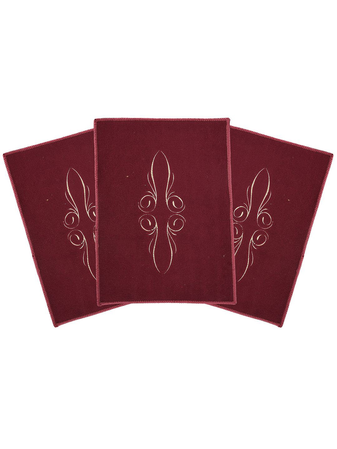 Kuber Industries Assorted 3 Pieces Embroiderd Microfiber Anti-Skid Doormats