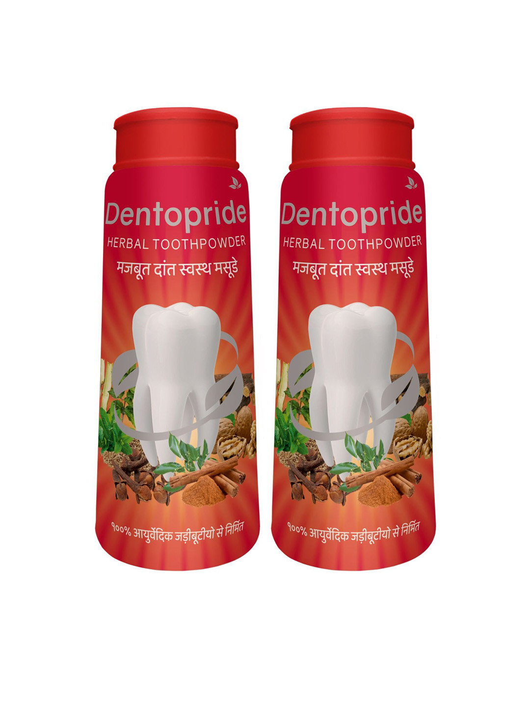 Dentopride Set Of 2 Herbal Tooth Powder- 100 g Each
