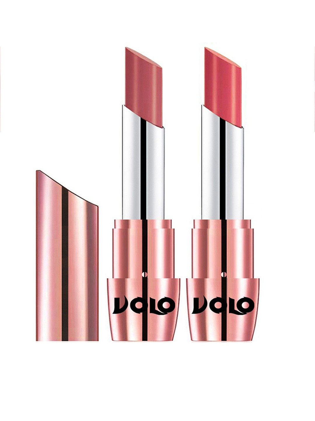VOLO Set Of 2 Creme Matte Lipstick - 3.5 g Each - Light Peach - 632 & Dark Peach -637