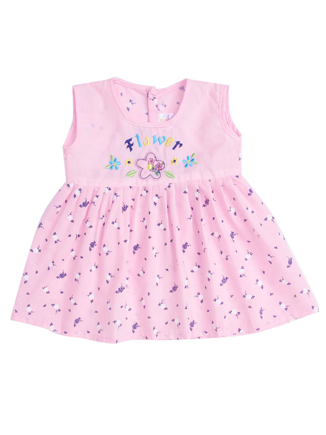 Babywish Girl Cotton Floral Printed Fit & Flare Dress