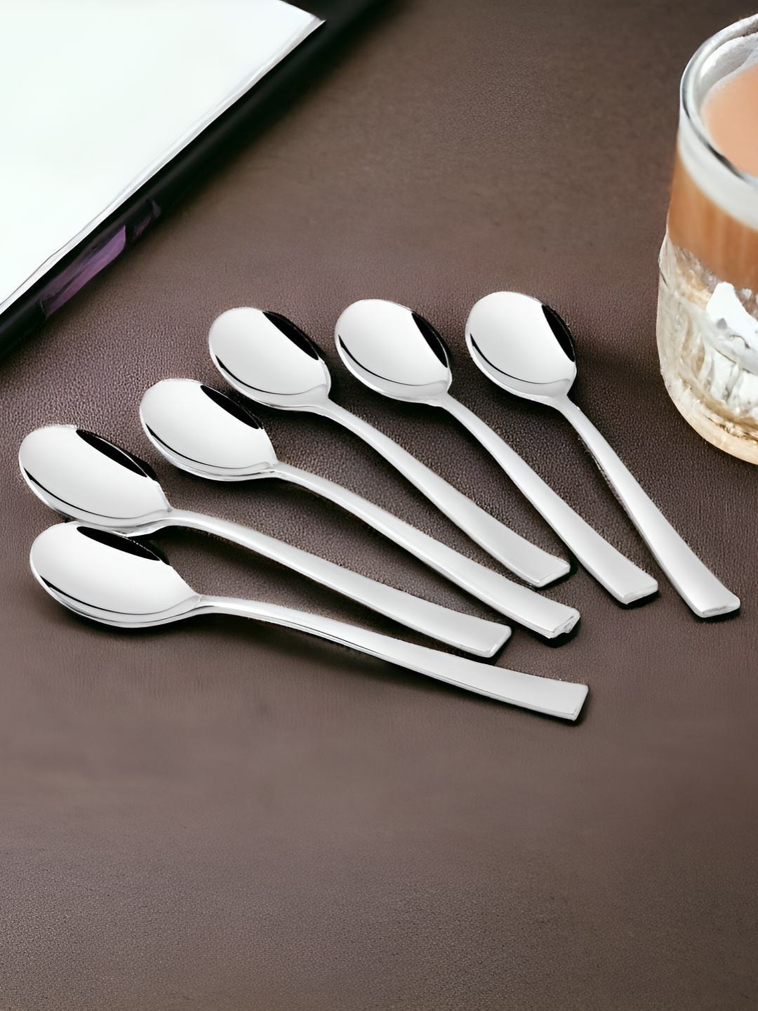 FNS Slimline Silver Toned 6 Pieces Stainless Steel Spoons