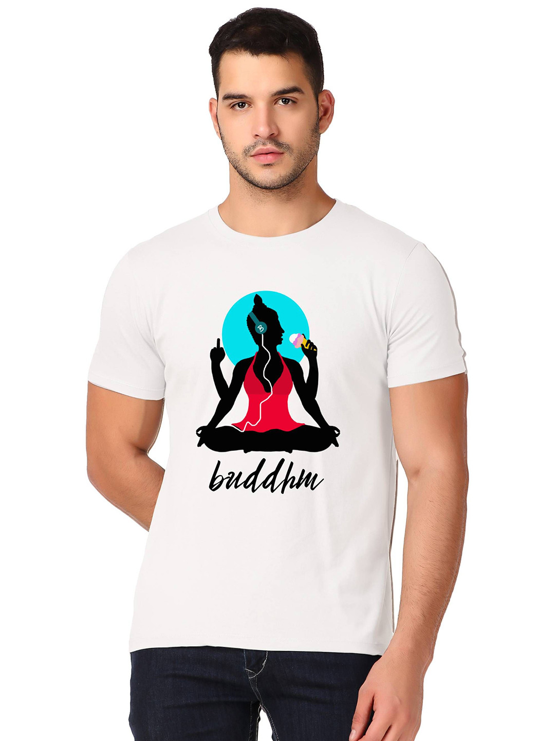 inner element Men Moisture Wicking Graphic Printed Round Neck Cotton T-shirt