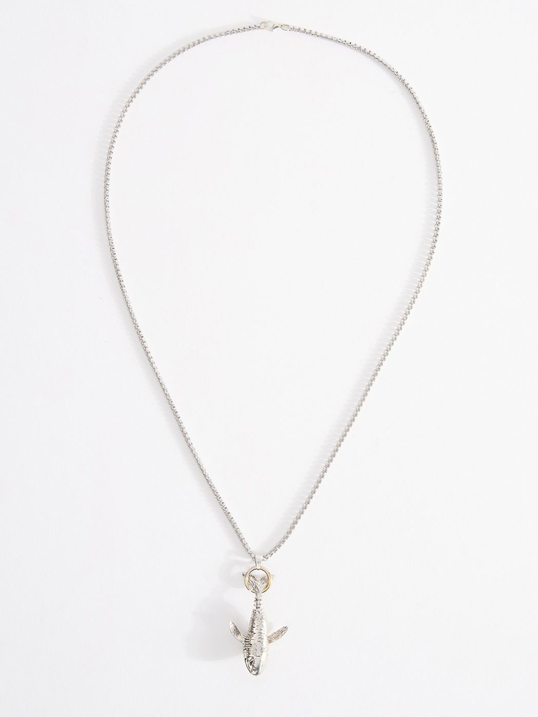 THE BEAR HOUSE Men Stainless Steel Pendant With Chain