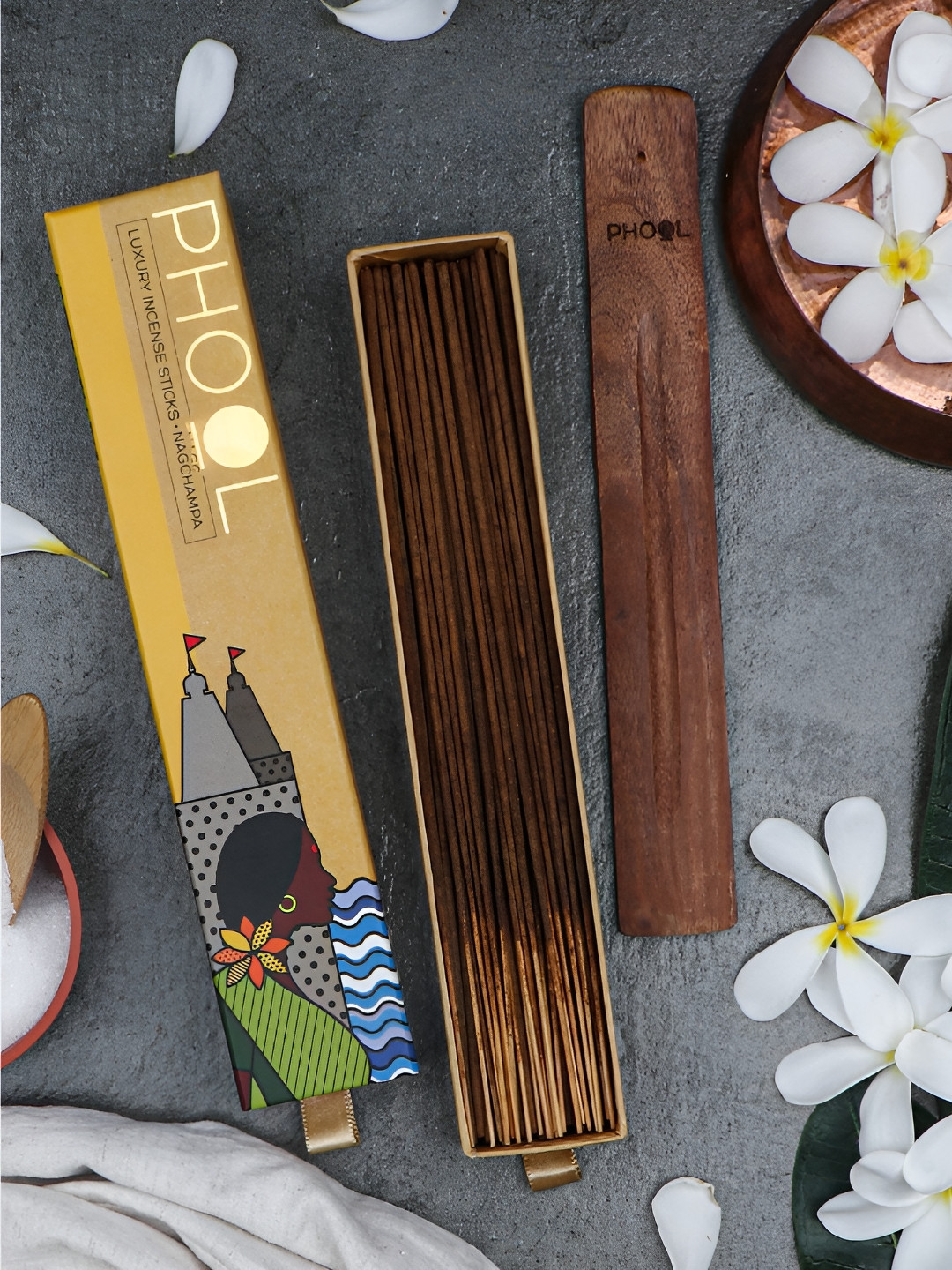 Phool Nagchampa Dhoop Cones - 40 Pcs Incense Cones