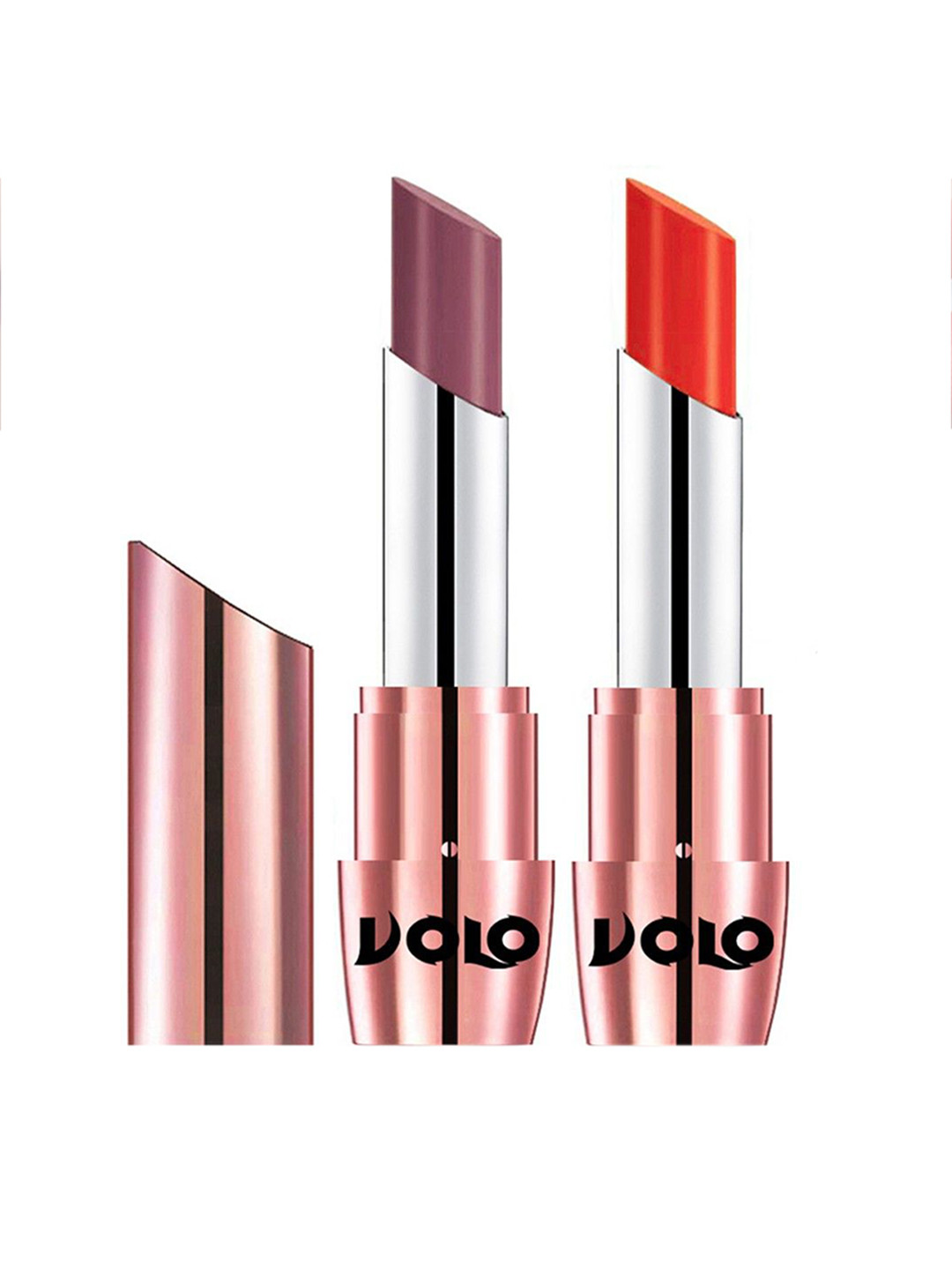 VOLO Set Of 2 Creme Matte Lipstick 3.5g Each - Coral 636-Plum 639