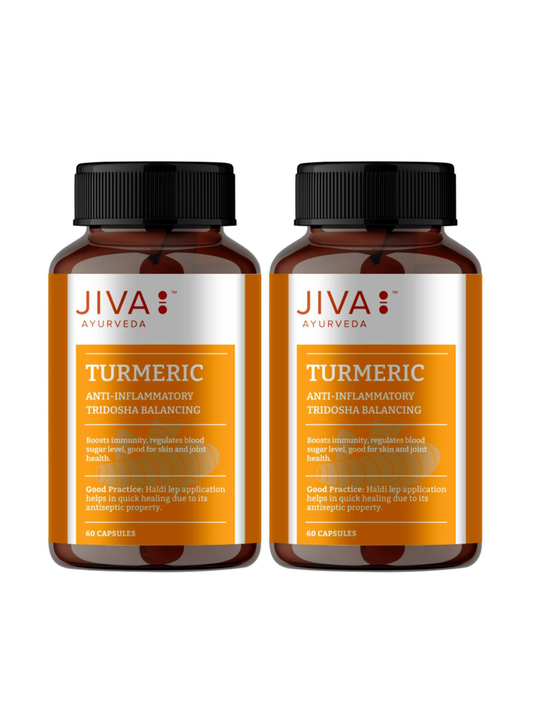 Jiva Set Of 2 Turmeric Capsules For Immunity 60-Capsules Each