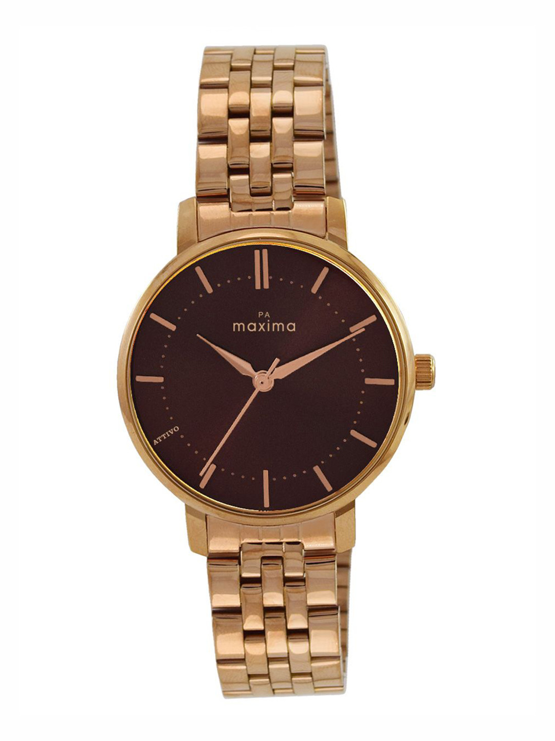 maxima Women Dial & Stainless Steel Straps Analogue Watch 66303CMLR