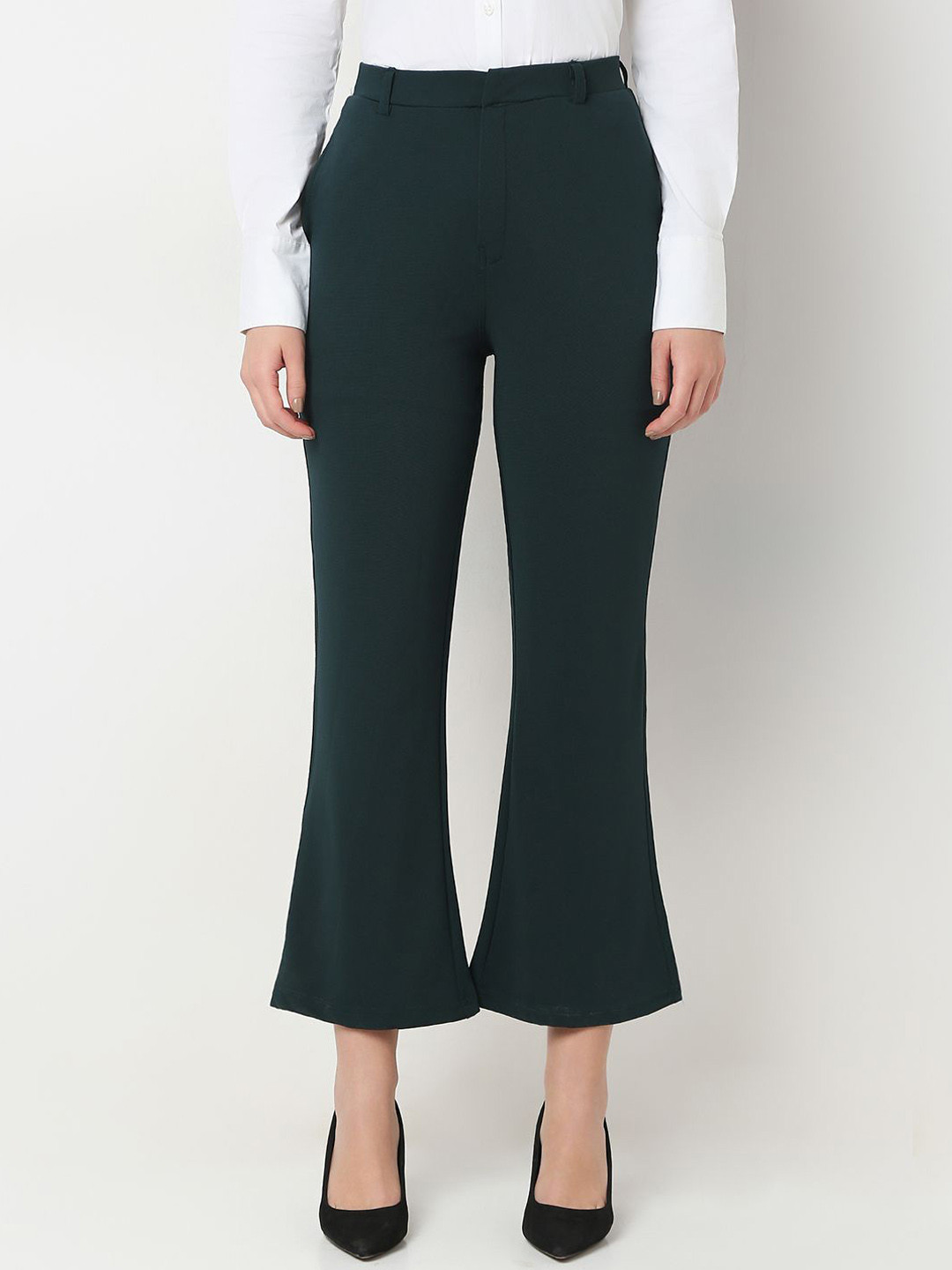 Smarty Pants Women Relaxed Lint Free Formal Bootcut Trousers