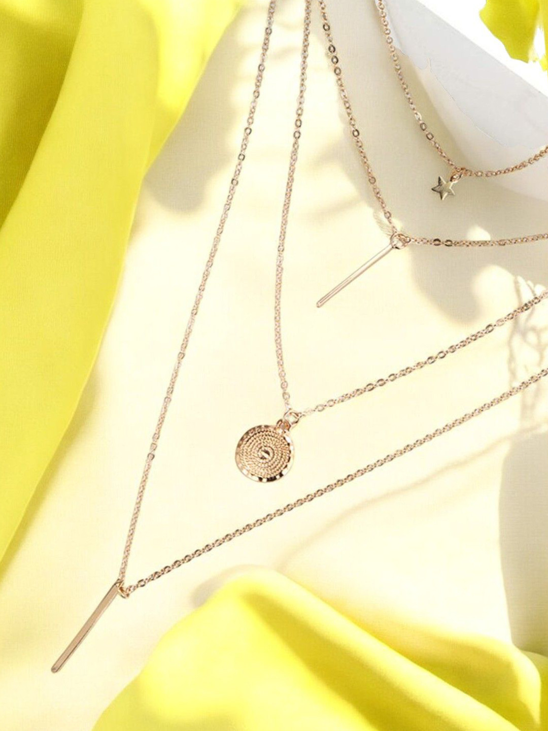 fabula Layered Multi-Strand Minimal Necklace