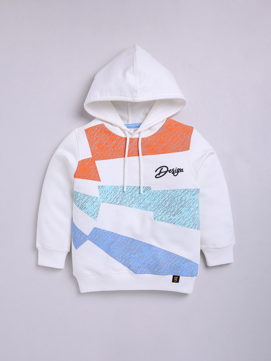 Ginie Boys Abstract Printed Hooded Sweatshirt