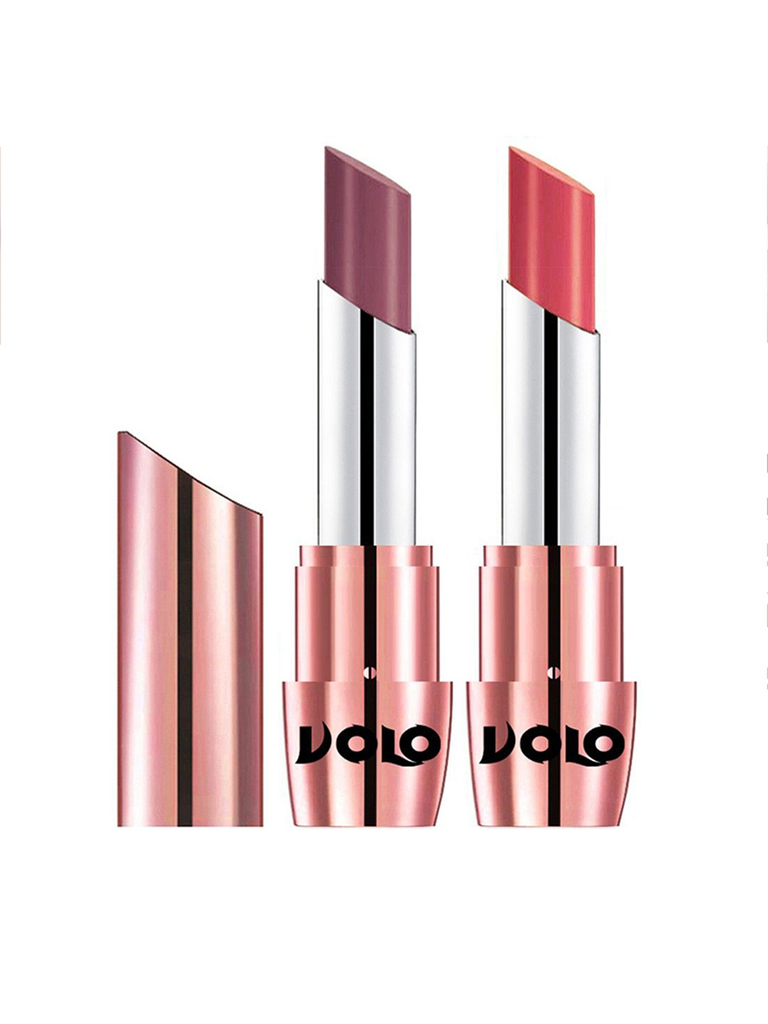 VOLO Set Of 4 Creme Matte Lipstick 3.5g Each-Plum 636-Dark Peach- 637