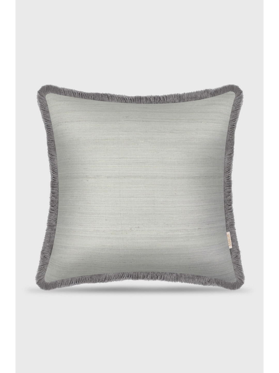 Mirooh Grey Self Design Filled Square Cushion