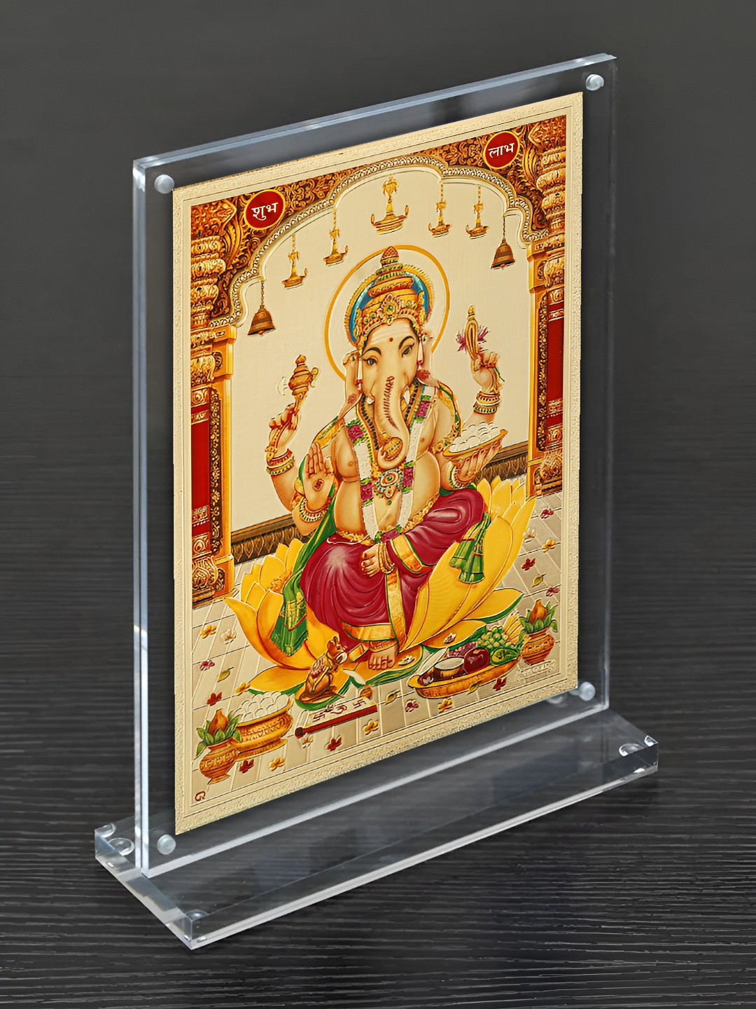 Hawai Gold-Toned Lord Ganesha Acrylic Photo Frame