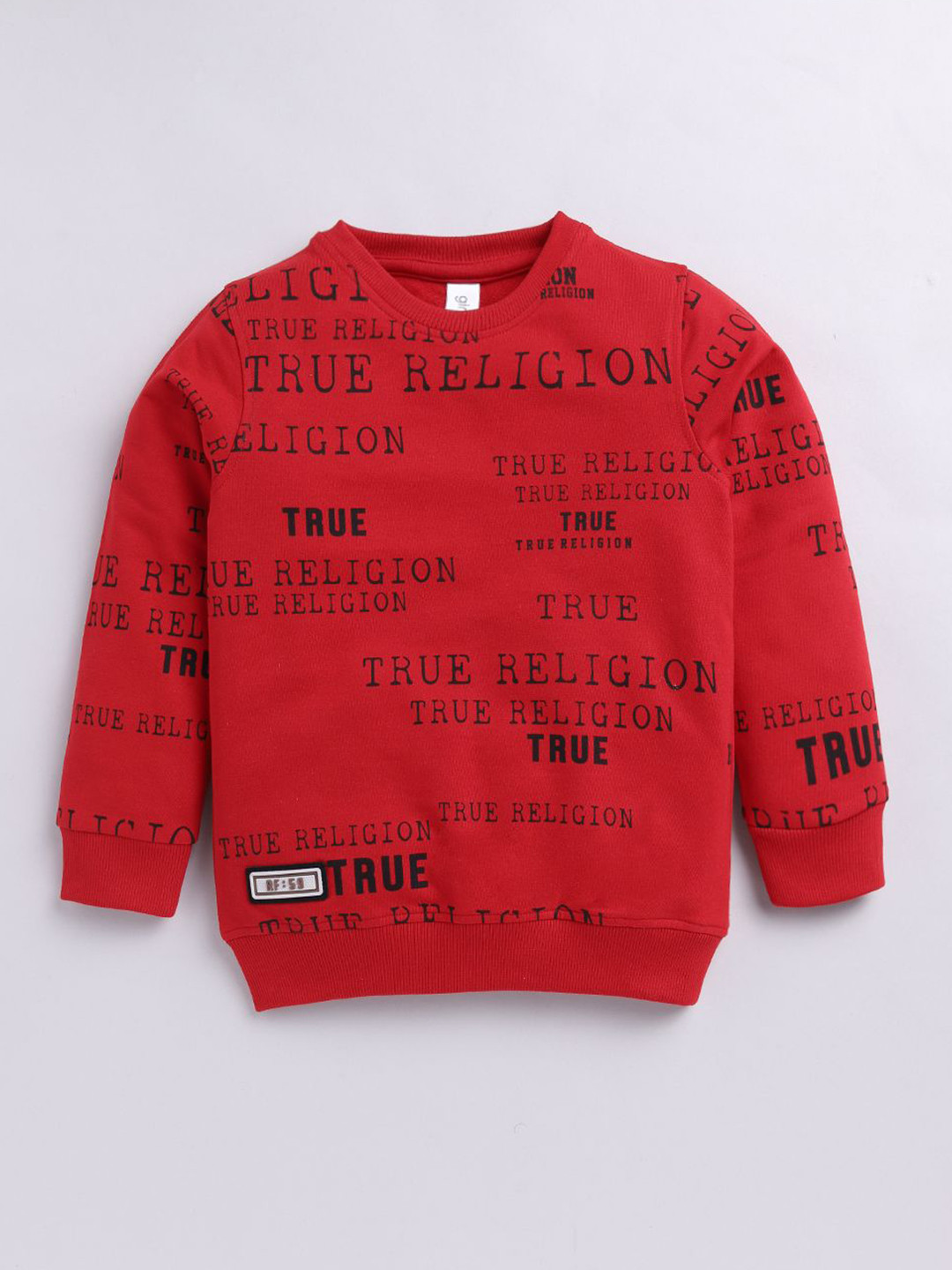 Ginie Boys Typography Printed Round Neck Cotton Sweatshirt