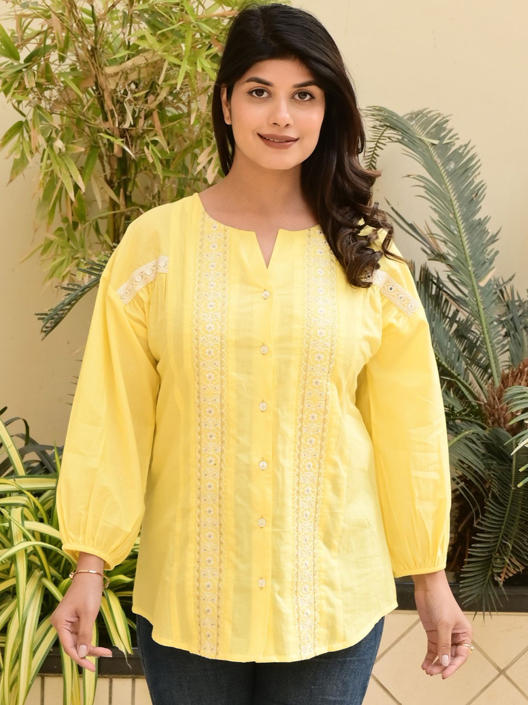 FUBAR Women Solid Round Neck Pure Cotton Top