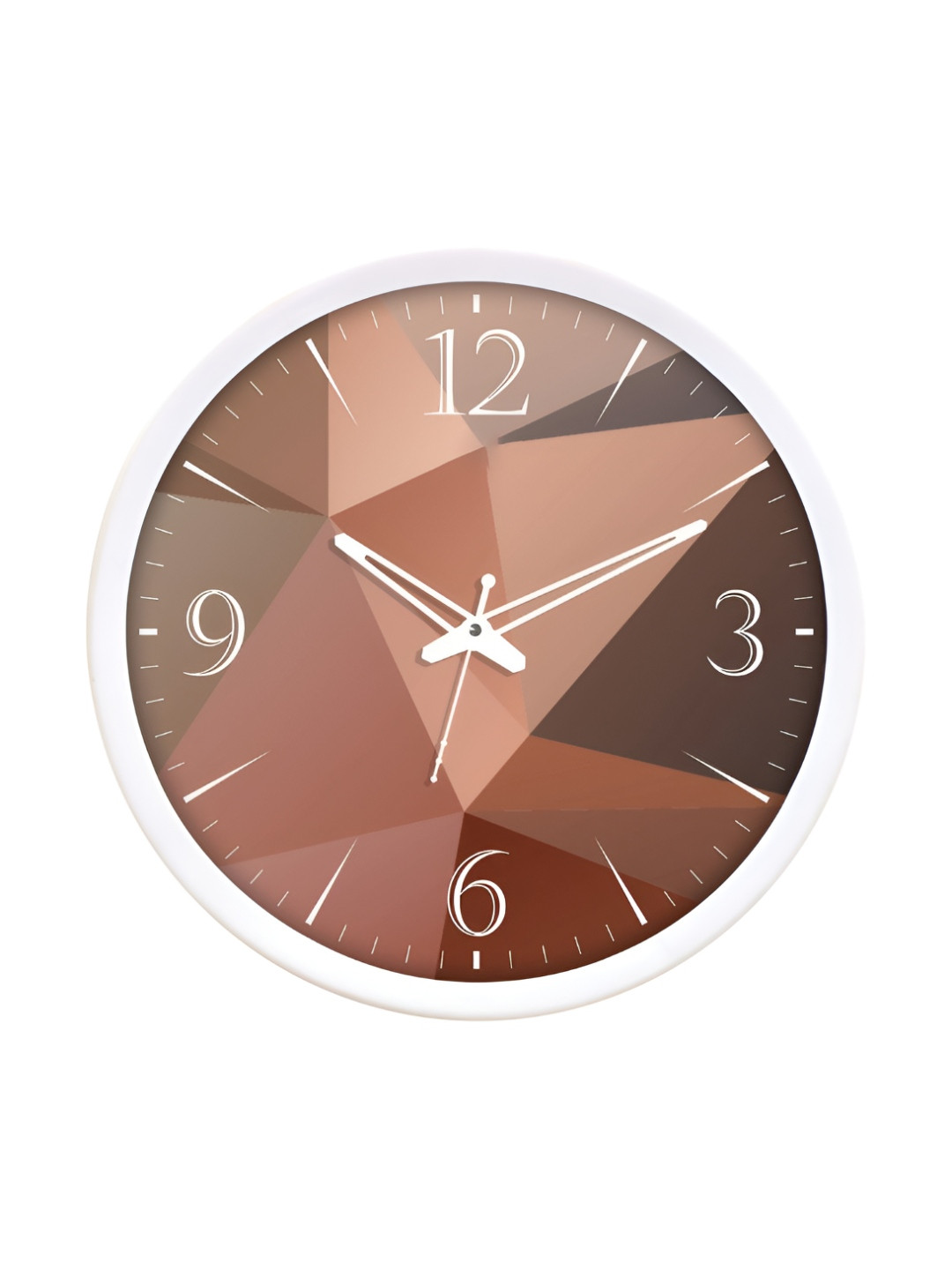 RANDOM White Plastic Large Display Round Battery Analogue Wall Clock-30.4cm