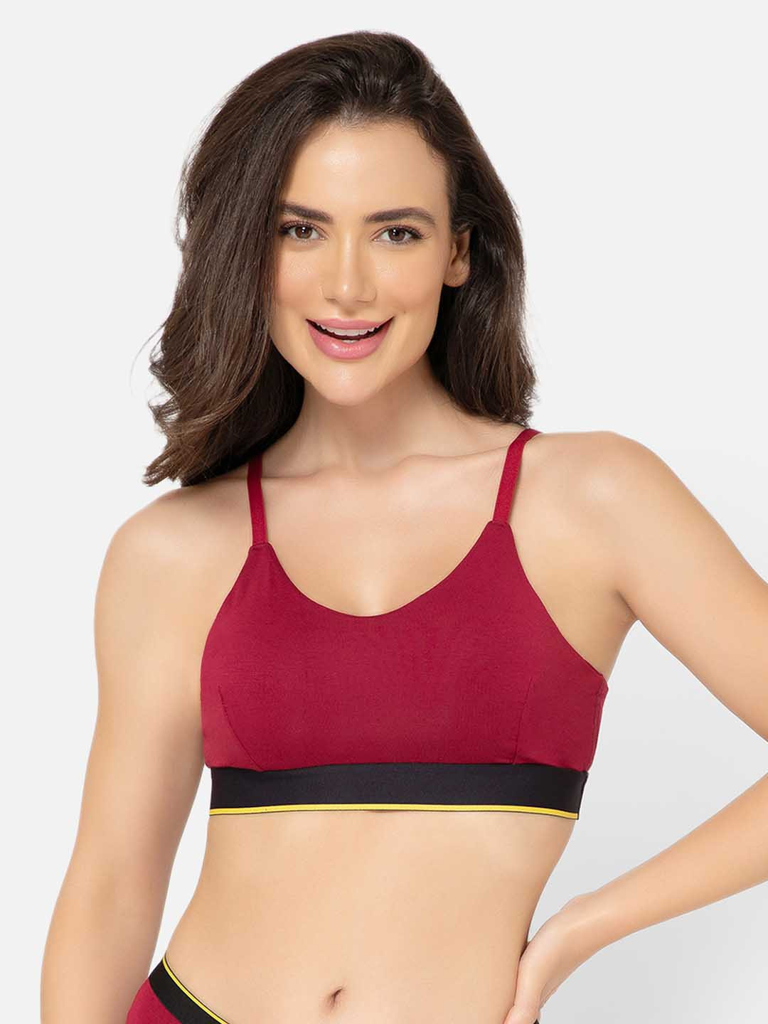 bummer Solid Micro Modal Dry-Fit Sports Bralette Bra
