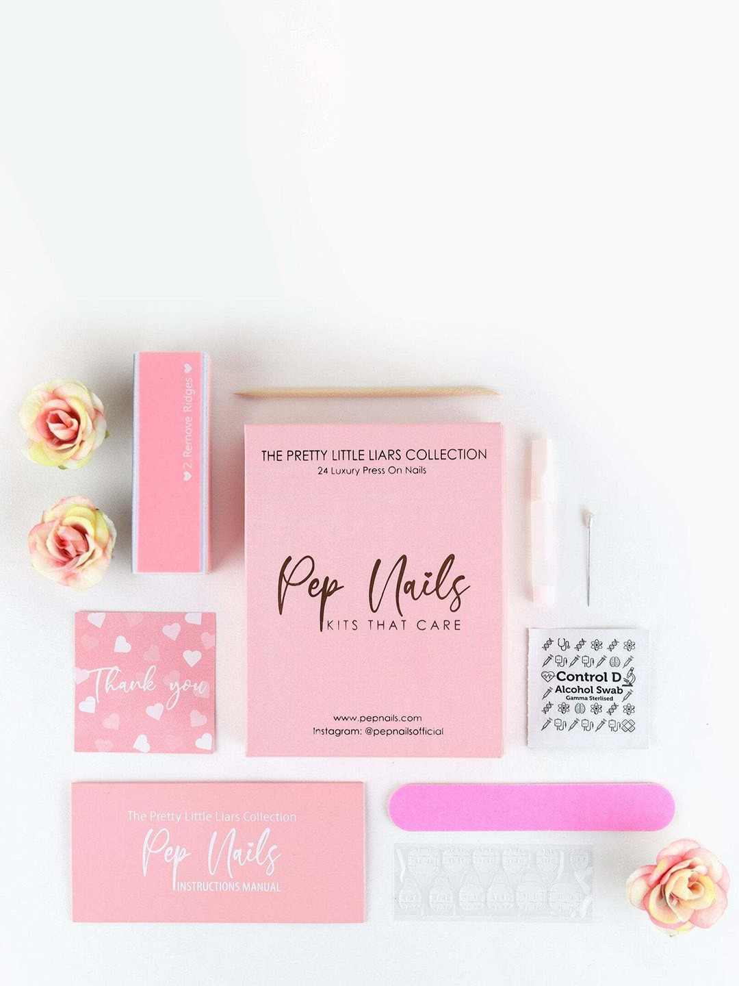 Pep Nails Set Of 24 Artificial Press On Nails -Nude