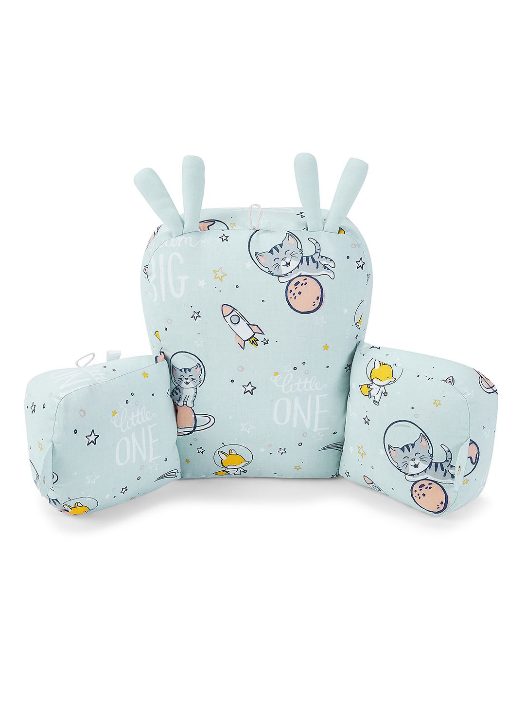 haus & kinder Infants Blue Printed Cotton Pram Baby Pillow
