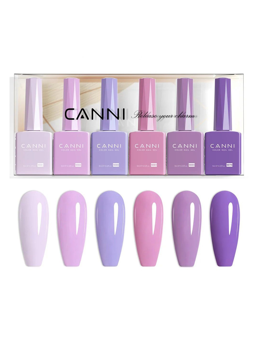 CANNI Set Of 6 Color Nail Gel Polish- 9 ml Each- Shade - 2336