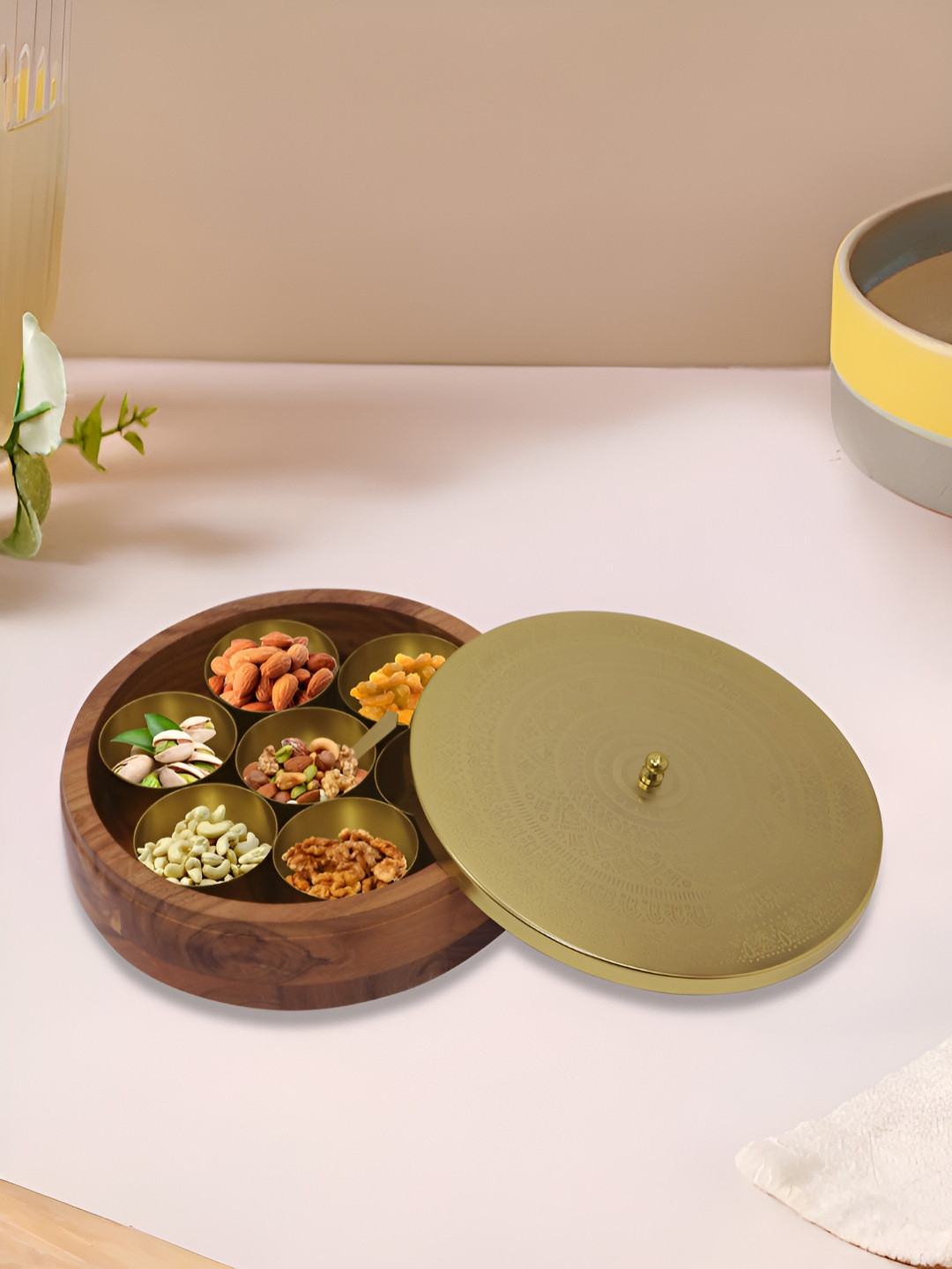 Metalsmith Vr-24-0144 Beige Wood Easy To Clean Clip-On Canister