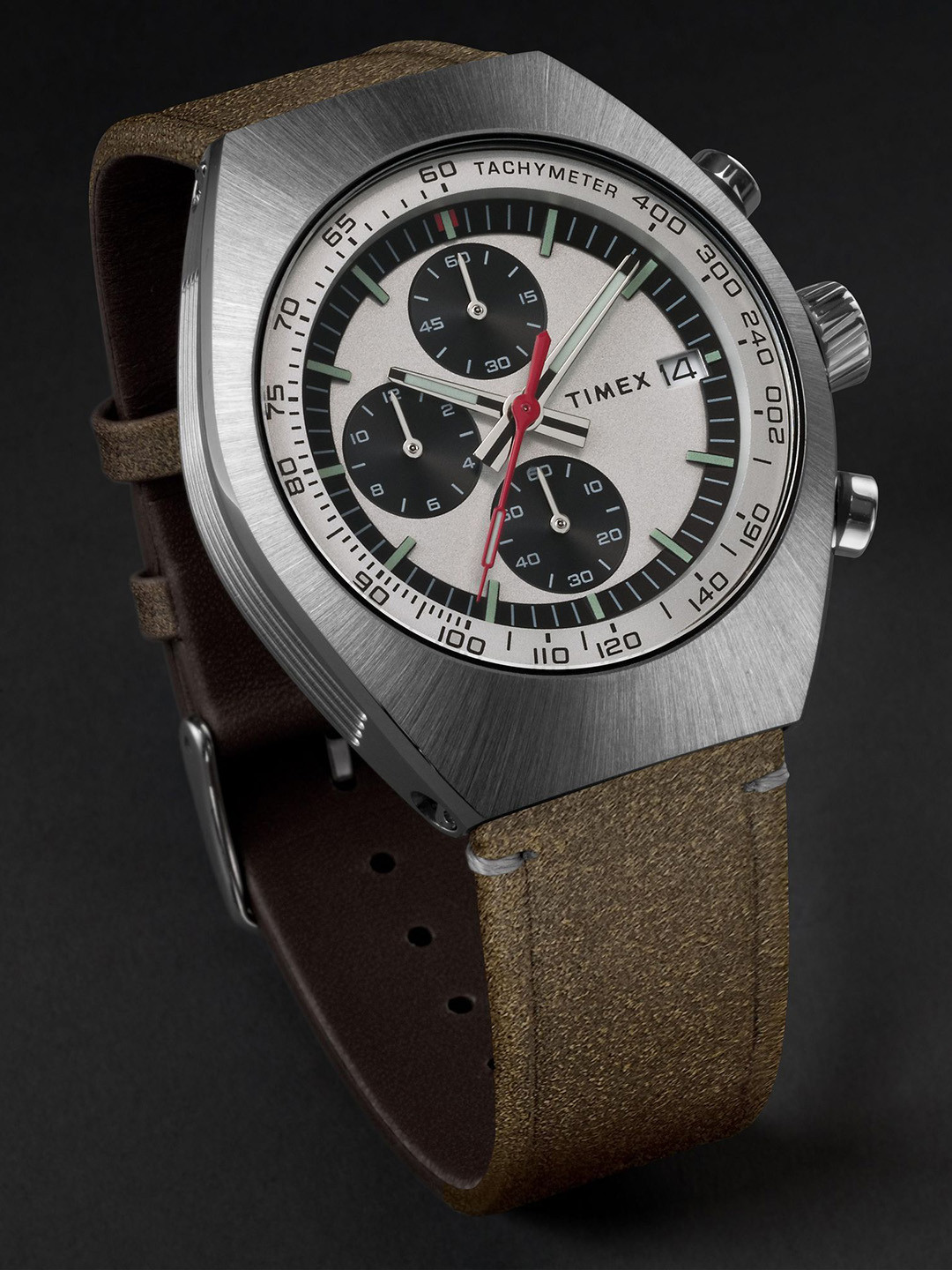 Timex Men Dial & Leather Straps Analogue Watch TW2W50100UJ